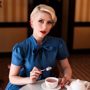 Blue 50's inspired dress